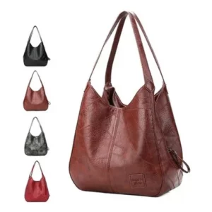 Bolsa de couro macio com vários compartimentos para mulheres Designers bolsas de ombro de moda de luxo vintage