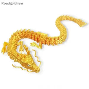 RGN 3D Dragão Impresso Articulado Peixe Paisagismo Chinês Longo Ornamento Flexível Modelo De Brinquedo Home Office Decoração Kids Gifts NW