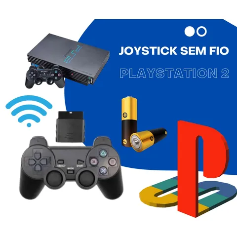 Controle Playstation 2 Ps2 Sem Fio Playstation Manete Joystick