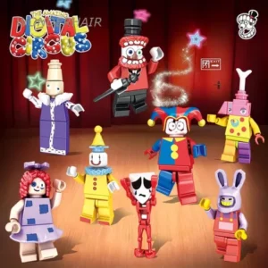 45cm Cartoon Cute The Amazing Digital Circus Building Blocks Toy Dolls Partículas Criativas Puzzle Ornamental Infantil