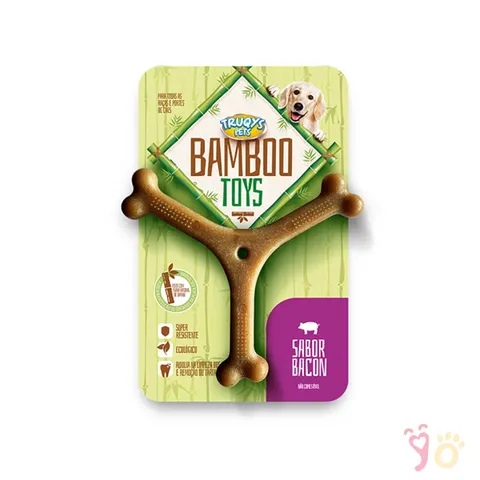 Brinquedo Osso de Bamboo Y Natural Tam P
