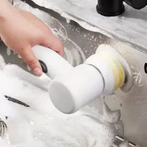Escova Eletrica de Limpeza 5 em 1 Sem Fio Limpador Multiuso Pratico Para Cozinha Banheiro prático