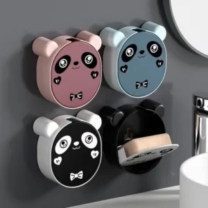 Suporte Sabão fofo desenho de panda animado Suporte para saboneteira para banheiro