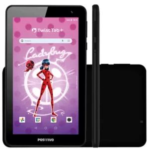 Tablet Positivo Twist Tab Ladybug 7 64Gb 2Gb Quad Core 16Ghz Android Preto Bivolt