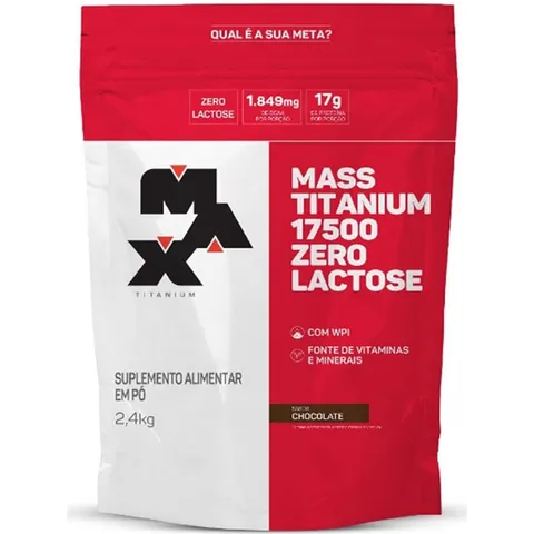 Mass Titanium 17500 Hipercalórico Zero Lactose 2400g Max Titanium