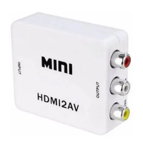 Mini Adaptador Conversor De Cabo de Alta Resolução Para Video HDTV AV Composto Rca 2av