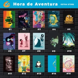 Hora De Aventura 01 a 15 Desenho Placa decorativa MDF 14x20 28x20 Quadro parede decoração Presente Series Animação Animado cartoon network Adventure Time