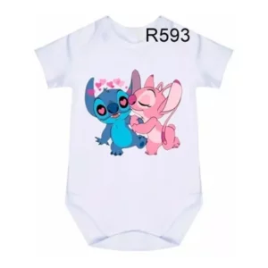 Roupa De Bebê Body Personalizado Stitch R593