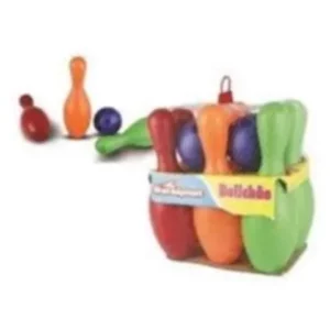 Jogo de Boliche Brinquedo Infantil Bolichão Pino 30 cm C2 bolinhas Colorido