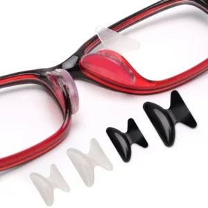 Plaqueta Adesiva Silicone Antiderrapante Para Óculos De Acetato 01 Par Transparente