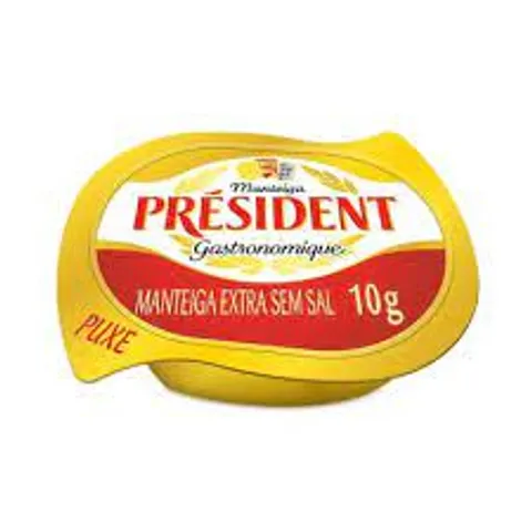Manteiga sachê 10g President blister SEM SAL caixa com 25 unidades