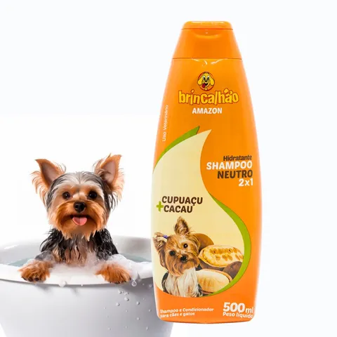 Shampoo Neutro Pet para Cães 2 em 1 Cupuaçu e Cacau 500ml