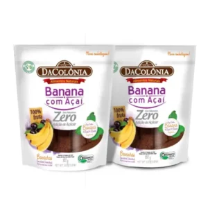 2 Barrinha De Banana Com Açaí Zero Açúcar 150g Cada Dacolônia