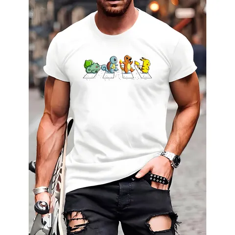 Camiseta Masculina Unissex 100 Algodão Pokemon Camisa Promoção Anime