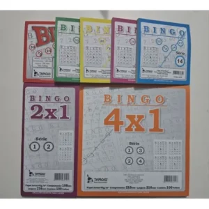 Kit 21 Blocos De Bingo 2100 Cartelas