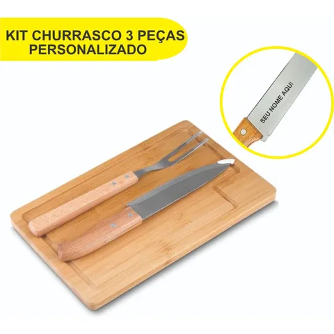 Kit Churrasco 3 Peças Personalizado