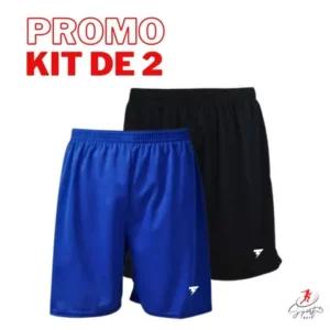 Kit com 2 Bermudas de Futebol Calção em Poliéster Shorts Esportivo
