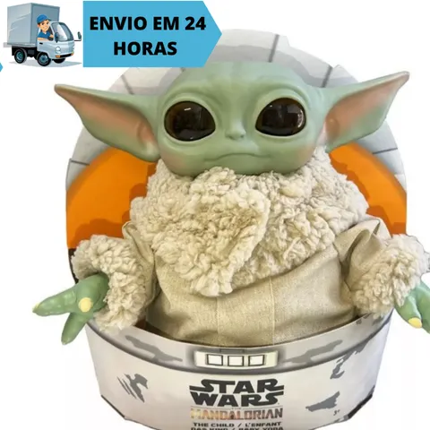 Pelúcia Plush Baby Yoda Star Wars 30cm Mandalorian Disney