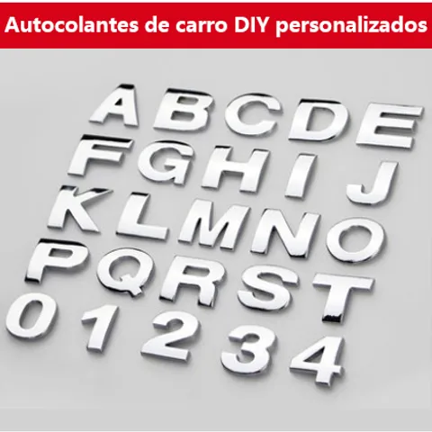 acessórios para carro Modificação Do Logotipo Carro Autocolantes De Cartas Em Inglês Palavras Número Única 3D Da Cauda Deslocamento Carroceria
