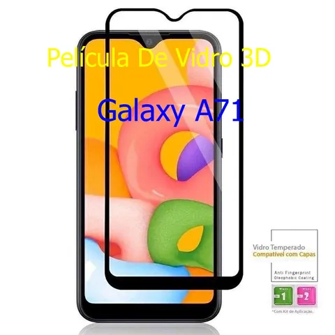 Película De Vidro 3D Para Galaxy A71 cobre a tela 100