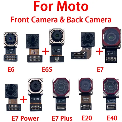 Módulo De Câmera Principal Original Traseiro Grande E Cabo Flexível Do Pequena Frontal Para Motorola Moto E40 E20 E6S E6 E7 Power Plus
