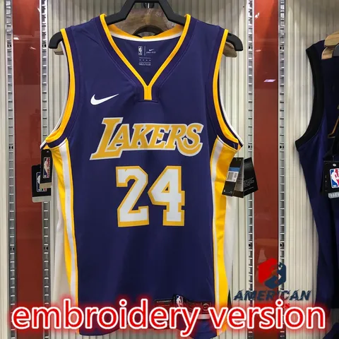Masculino Basquetebol Camiseta Los Angeles Lakers Kobe Bryant Camisa 2023NBA Púrpura Jersey