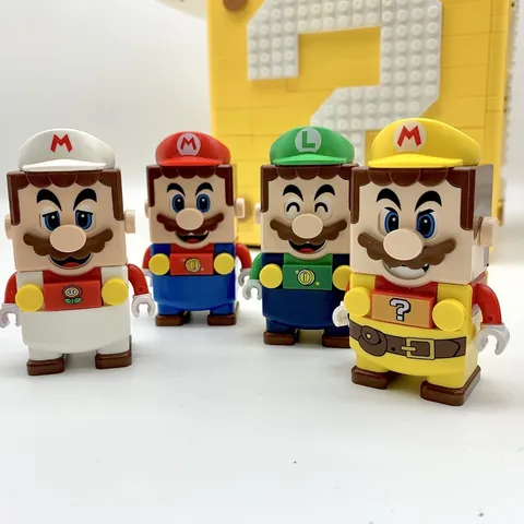 4em1 Super Mario Compatível Com LEGO Luigi Minifigures Blocos De Construção Para Crianças Presente Brinquedo W6FY