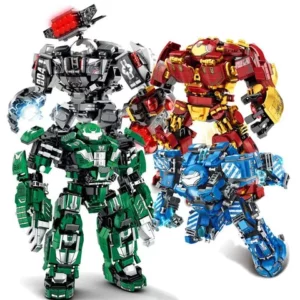 Superheroes Mecha Building Blocks Brinquedos para Meninos Super Armor Robot Modelo Militar Guerreiro Figuras de Ação Presentes para Crianças Crianças