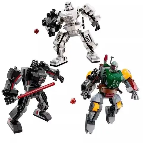 Star Wars Darth Vader Stormtrooper Boba Fett Mech Modelo Blocos De Construção Compatíveis Com Os Brinquedos Educativos Lego Kids