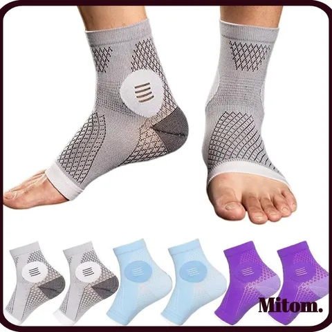 Meias De Neuropatia MITOM Compressão De Alívio De Dor No Pé Design Blue Color Foot Pain Relief Protection Comprex Ankle Sleeves Mulheres Homens