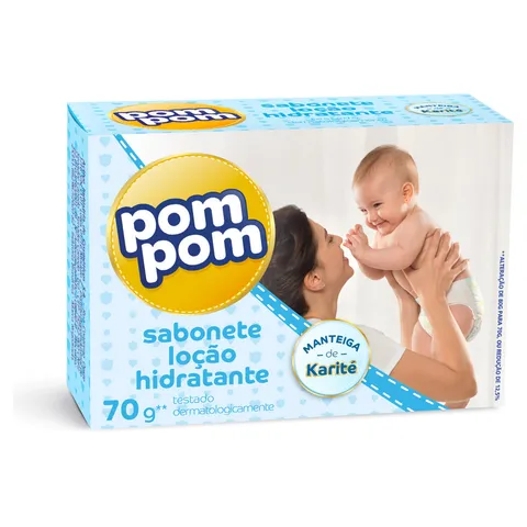 KIt Com 03 Sabonete Infantil Pom Pom Hidratante 70G