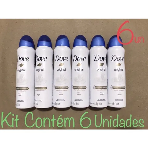 Kit Desodorante Dove Original Aerosol 150ml89g 6 Unidades