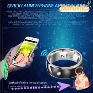MIHAN Moda NFC Anel De Dedo Multifuncional Conexão Inteligente De Novo Equipamento Telefônico À Prova Dágua TecnologiaMulticolor