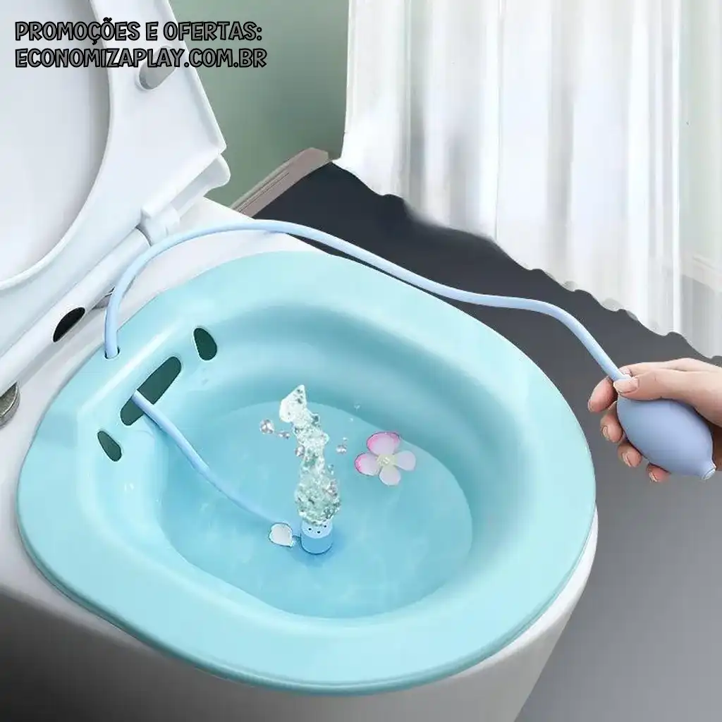 Portátil feminino perineal imersão toalete sitz homem hemorróidas cuidados banheira bacia com flusher A bomba precisa ser comprada separadamente