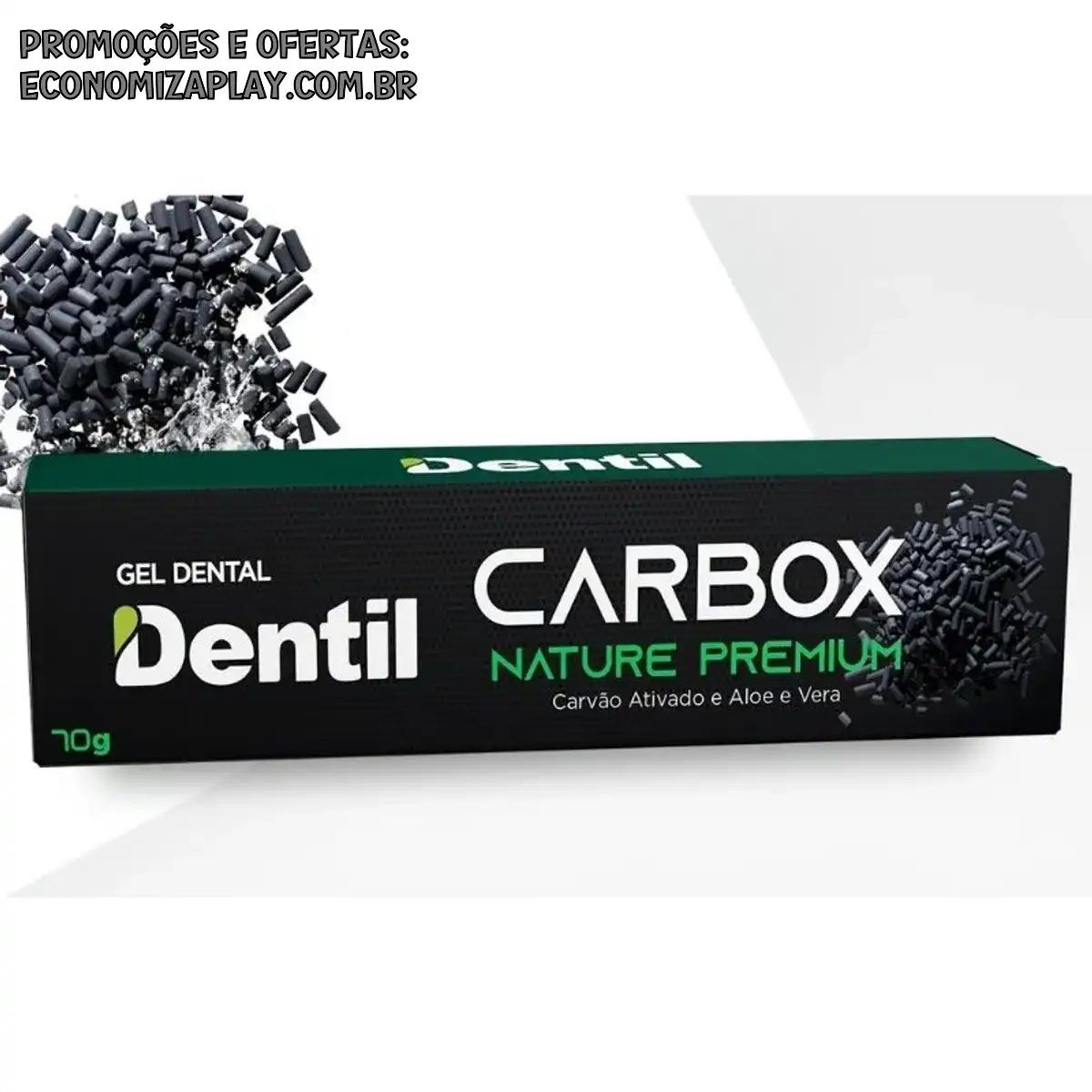 Creme Dental Carbox Nature Premium Carvão E Aloe Vera Vegano
