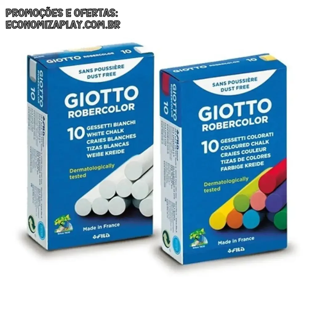 Kit Giz Escolar c10 Coloridobranco Giotto