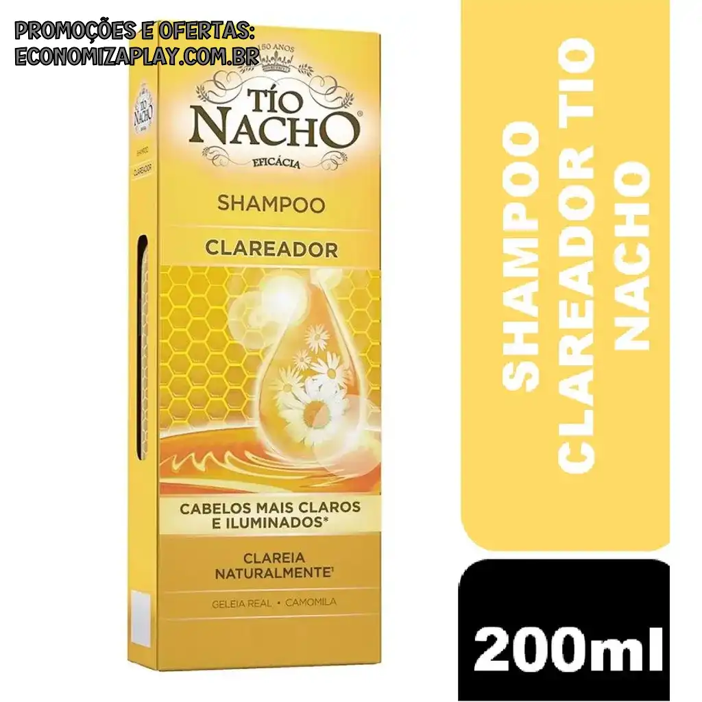 Tio Nacho Shampoo Clareador de Geleia Real e Camomila 200ml