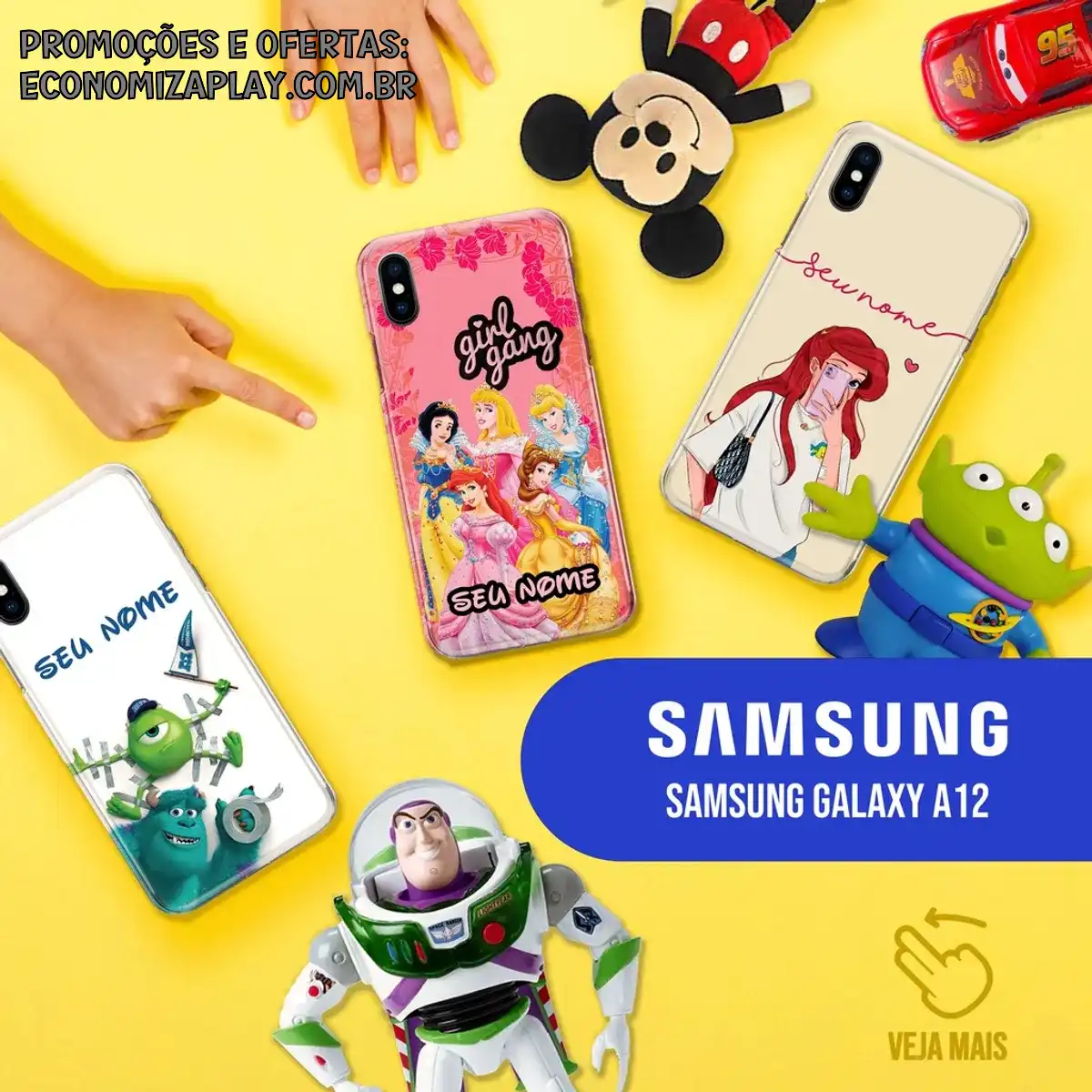 Capa Capinha Samsung Galaxy A12 Disney Com Nome