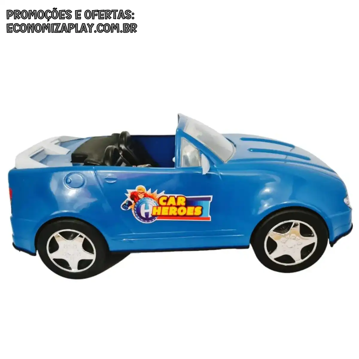 Carro Conversível Azul de Brinquedo cabe dois Boneco tipo ken