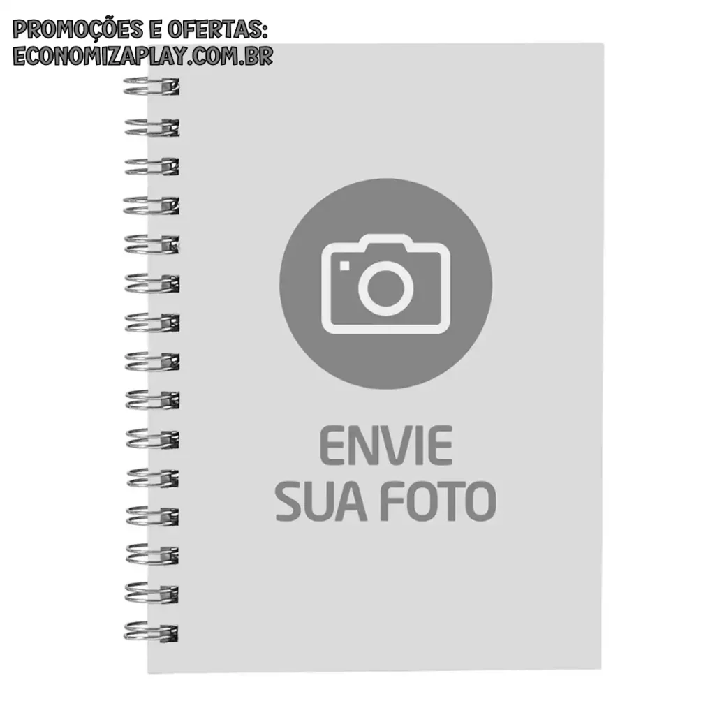 Caderno Personalizado Envie Sua Foto 100 Folhas 14x20 cm