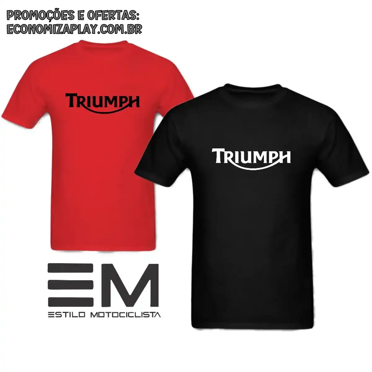 Camiseta Triumph Moto Motociclista masculino e feminino