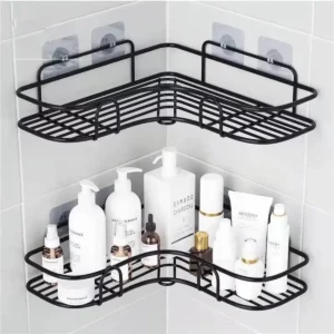 Prateleira de banheiro shampoo organizador de sabão triângulo suporte adesivo para parede para cozinha e banheiro