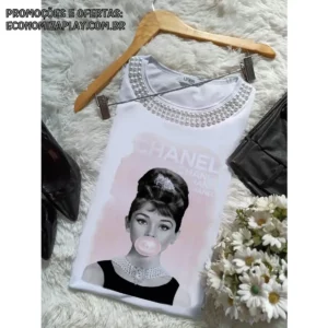 Camiseta Feminina Urban Tshirt Blusa Bonequinha De Luxo Audrey Tecido Premium Macio