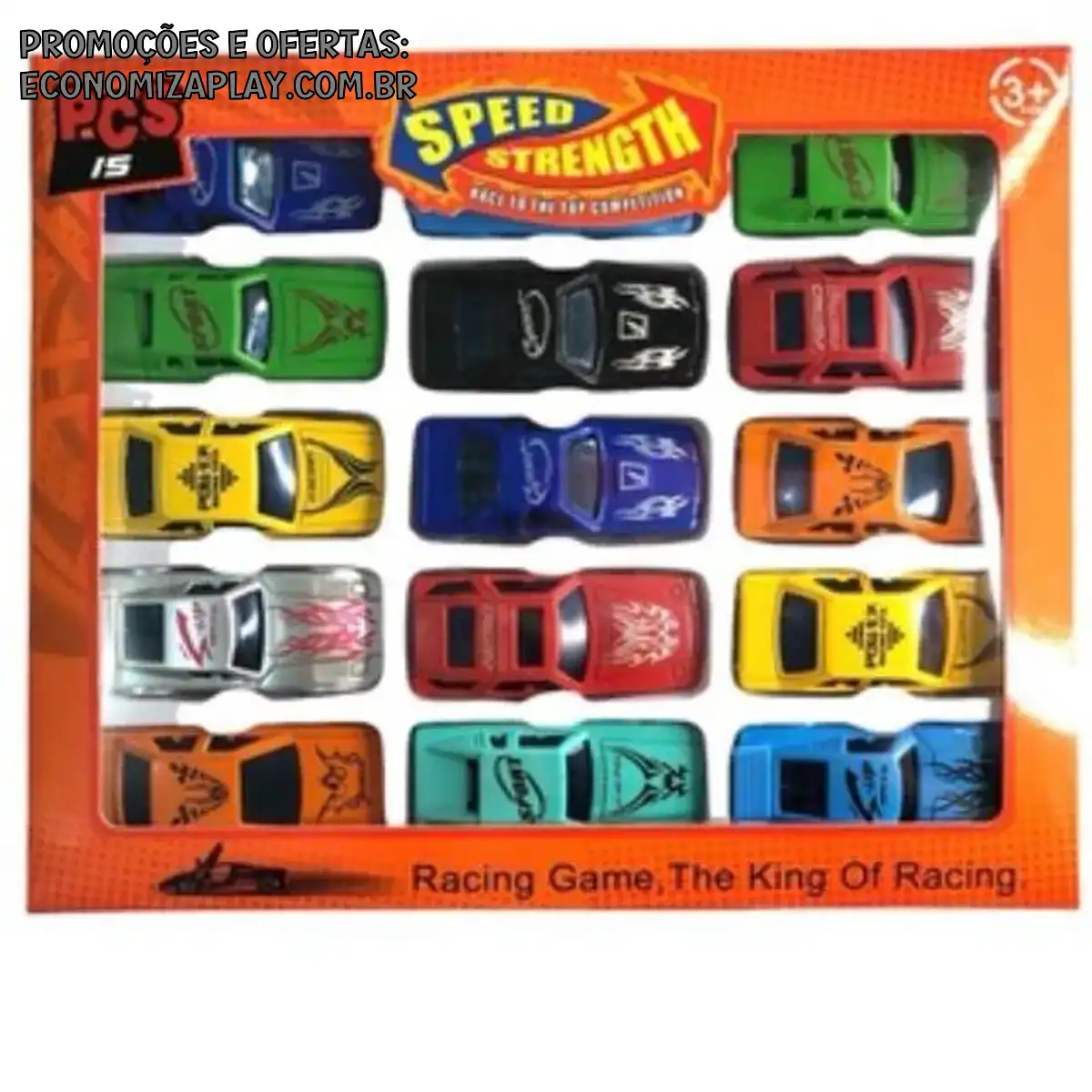 Kit Com 30 Carrinhos Coloridos Coleção Carros De Brinquedo