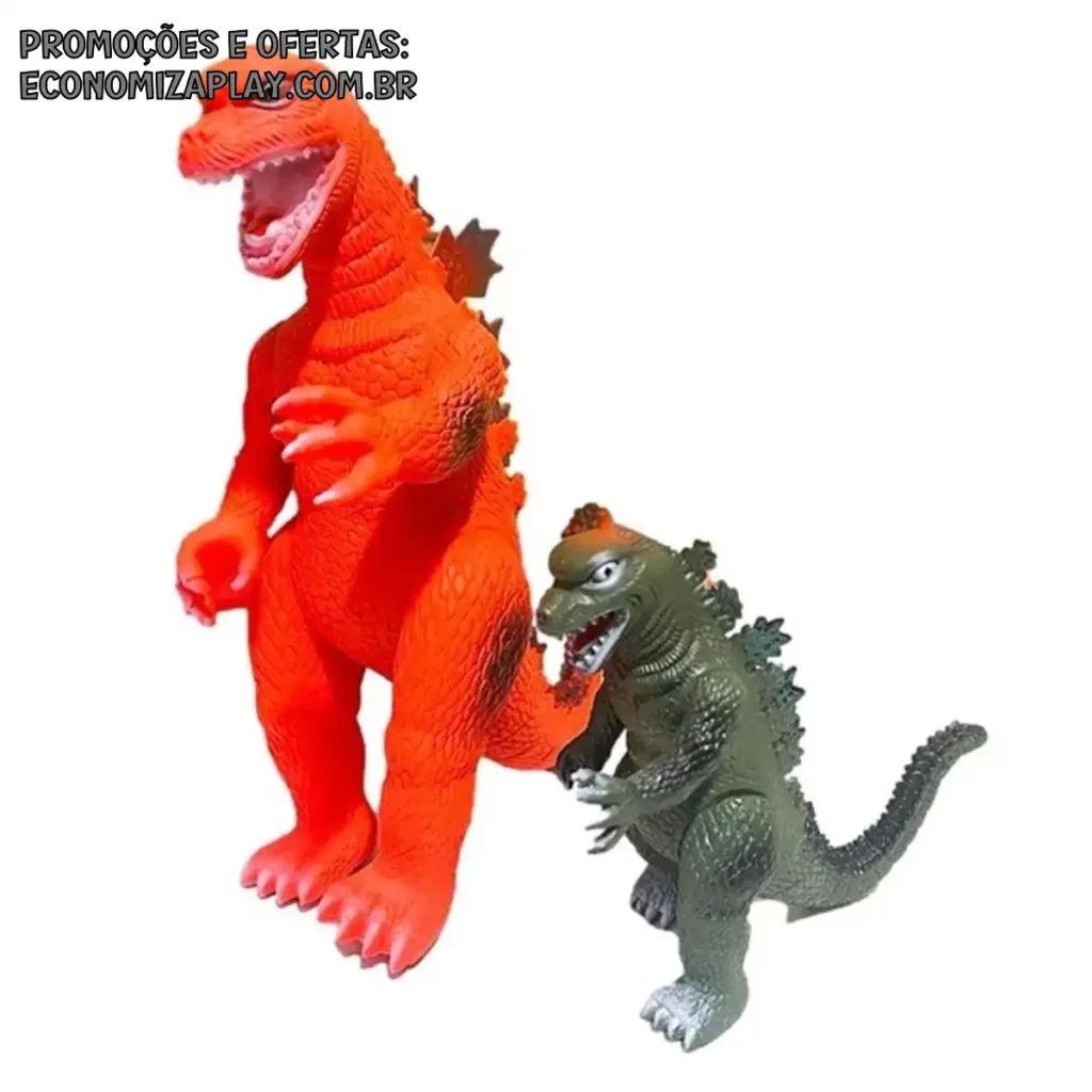 Brinquedo Boneco Colecionável 02 Godzilla Grande 22Cm Alta Qualidade