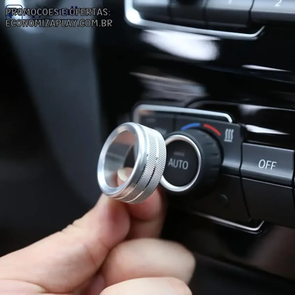 Car HOME 3Pcs Volume De Áudio Botão De Controle Do Ar Condicionado Círculo De Decoração Tampas De Anéis De Guarnição Para BMW 1 2 3 3GT 4 Series X1 J9O5
