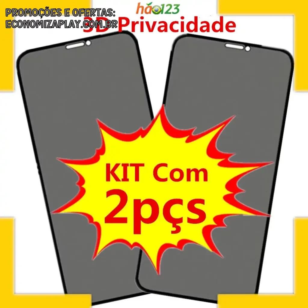 KIT Com 2 Película 3D Privativa Motorola Moto Privacidade Anti Espião Espionagem Vidro G6 Play G7 G7 Play G7 Power G8 G8 Play G8 Power G9 G9 Play G10 G20 G22 G30 G31 G32 G40 Fusion G41 G42 G50 5G G51 G52 G60 G60S G62 G71 G82 G100 G200
