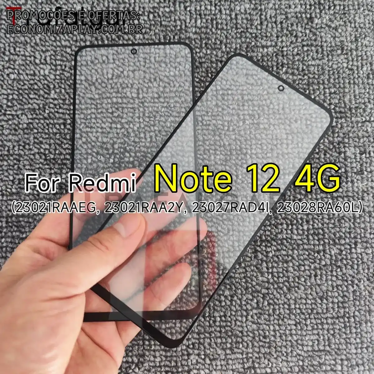 Lente Frontal De Vidro Para Xiaomi Redmi Note 12 4G Painel Externo Com Tela LCD Touch Screen 23021RAA2Y 23027RAD4I 23028RA60L