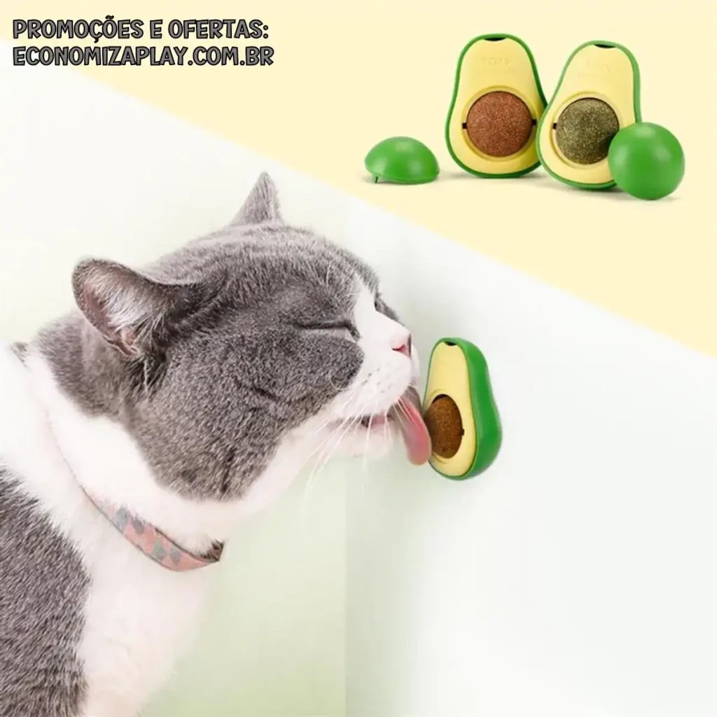 Brinquedo Catnip Para Gato Abacate Divertido Erva Natural Calmante