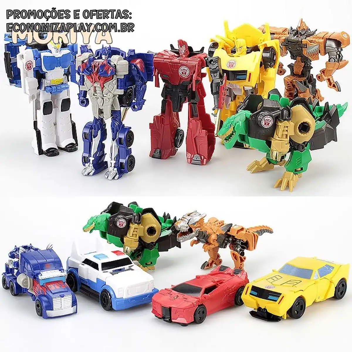 Mini Transformador Toy Optimus Prime Megatron Robôs Carros Kids Action Figures DIY